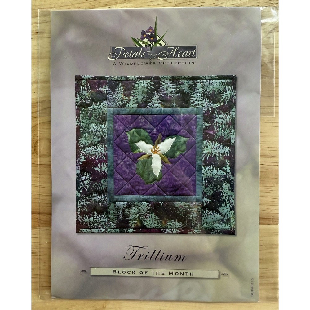 Pine Needles Art Quilts Petals Of My Heart Series TRILLIUM‎ Block 15
